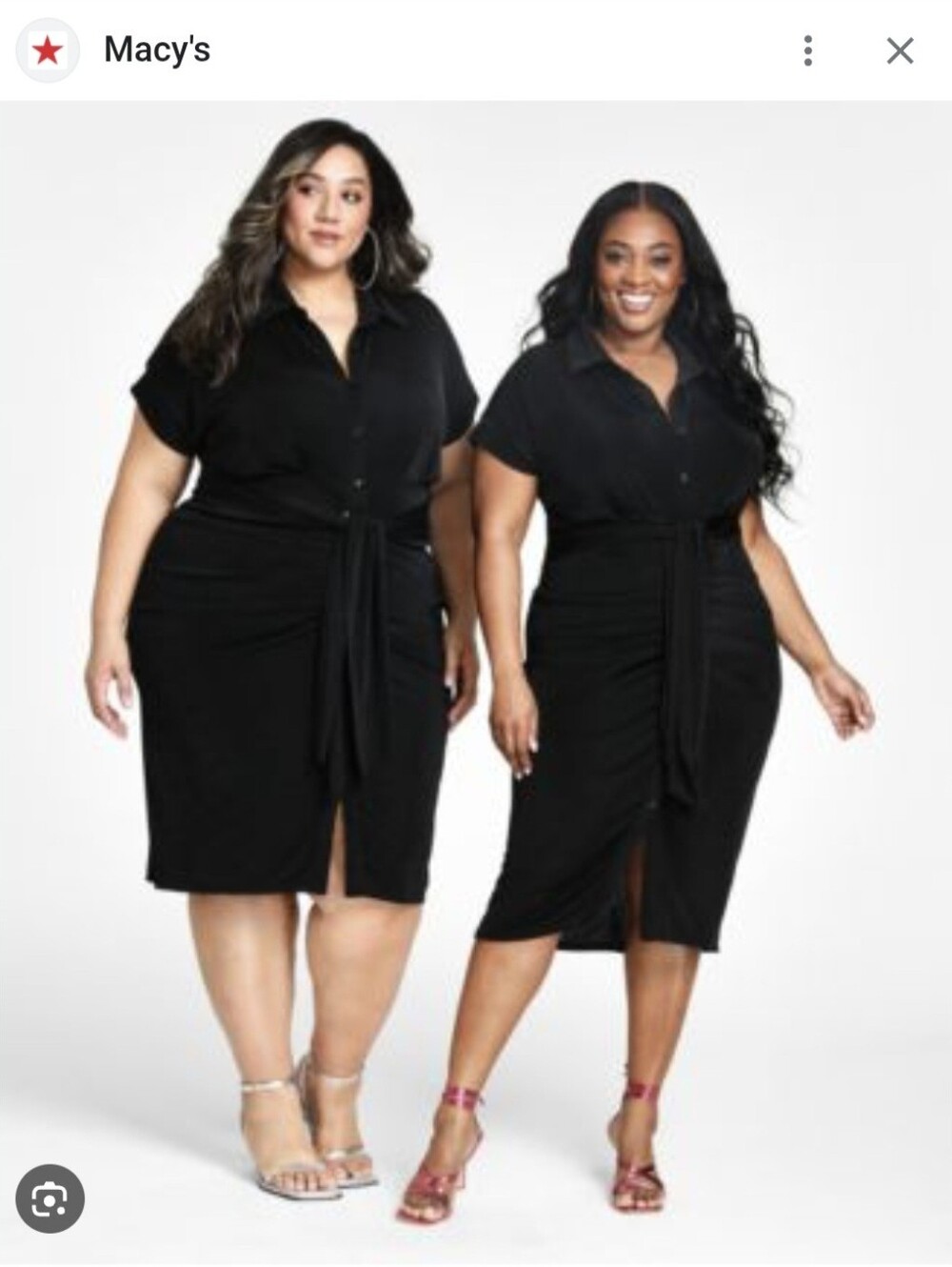 Nina Parker Black Midi Dress with Front Twist